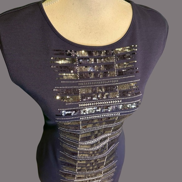 BCBGMaxAzria ‘Seri’ Bodycon Sequin Embellished Mini Dress in “Carbon Combo” Sz S - Picture 5 of 16